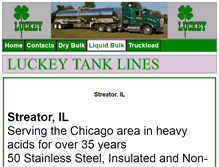Tablet Screenshot of luckeytanklines.com